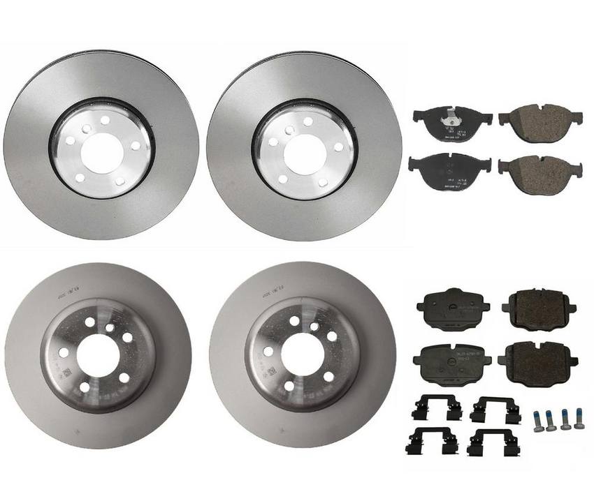 BMW Brake Kit - Pads and Rotors Front &  Rear (348mm/345mm)